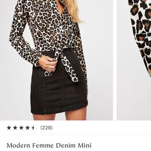 Free People Modern Femme Denim Skirt